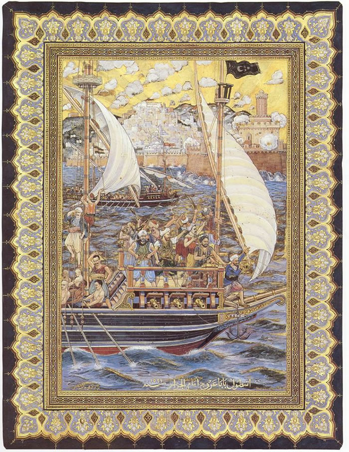 أسطول بابا عروج أمام الجزائر سنة 1525